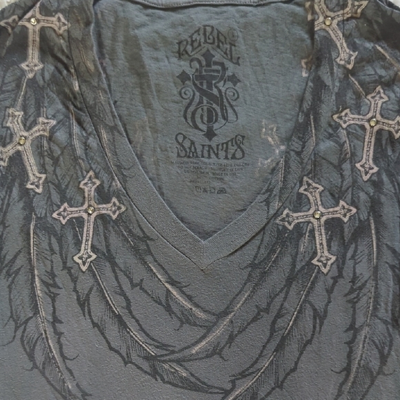 Rebel Saints Wing Long Sleeve Tee - Picture 2 of 5